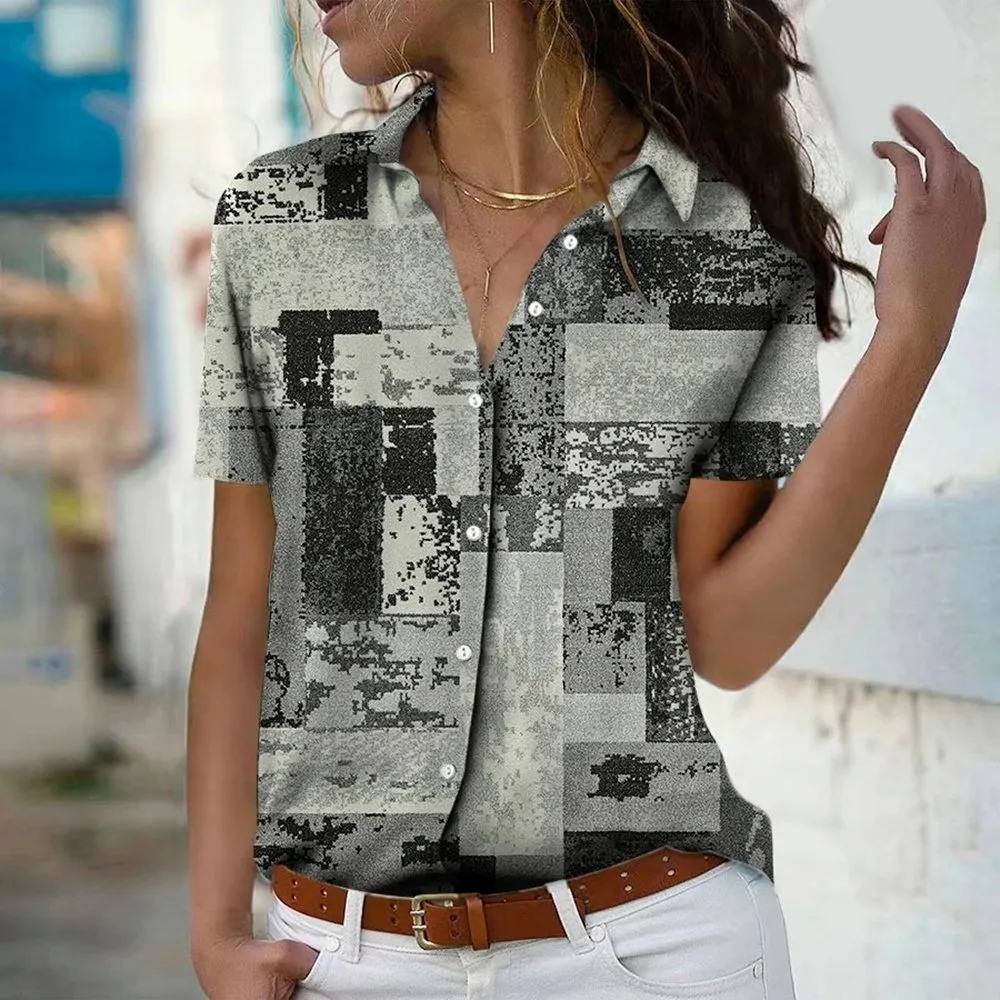 DHgate.com:Elegant Womens Spring/Autumn Shirts: Geometric DHgate.com:Elegant Womens Spring/Autumn Shirts: Geometric
