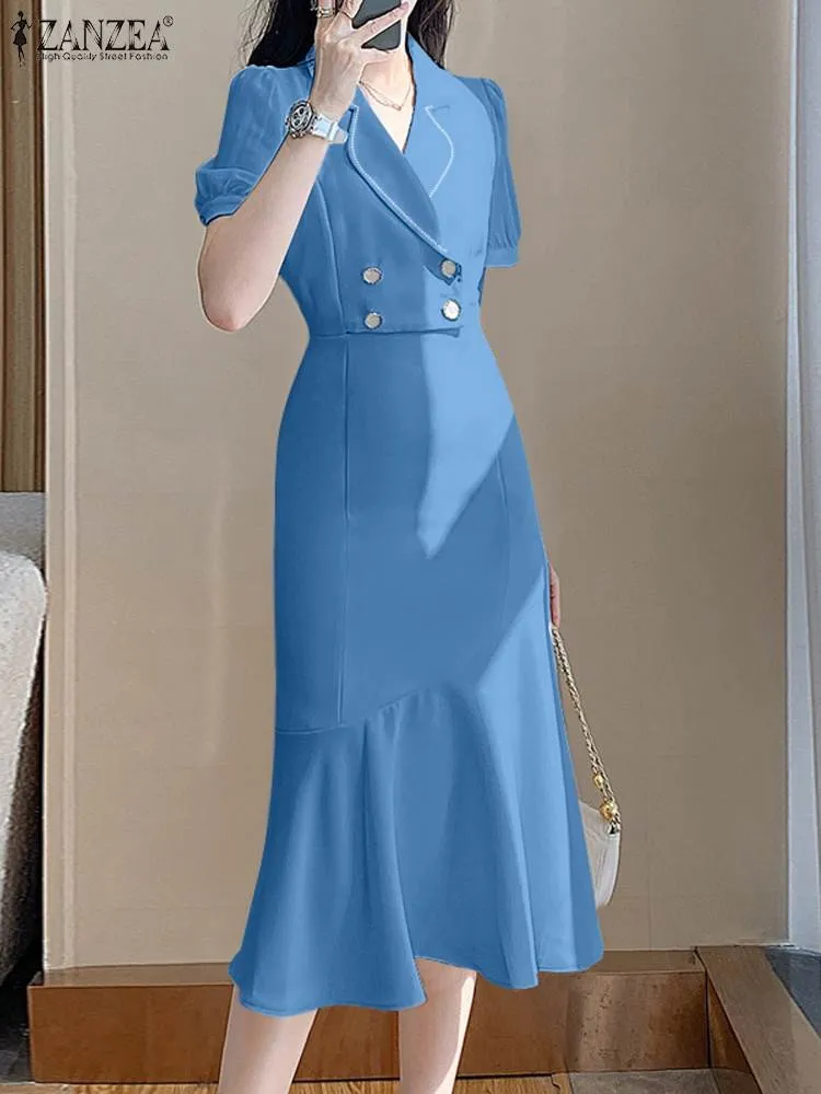 knee length dresses for ladies Teal Midi Dress | Teal Fishtail Hem Lace Midi Dress main image 0