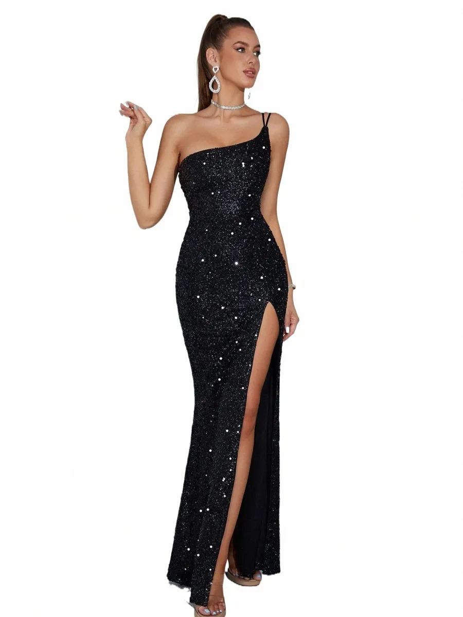 black cut out midi dress Plus-Size Long Beaded Spandex Prom Dress main image 0
