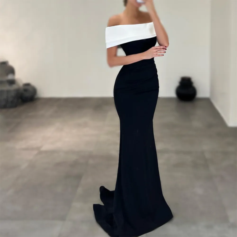 slim fit dress slacks Long Sequin Off Shoulder Sheer Lace Corset Prom Dress – The Dress Outlet main image 0