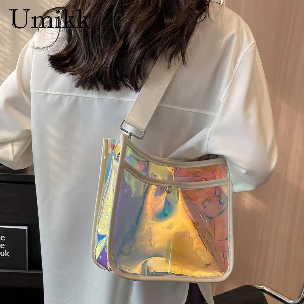 Women Hobo Bag Plastic Laser Transparent Satchel Bags Wide Shoulder Strap Fi Temperament Versatile For Leisure Travel Work 577c From 11 88 DHgate