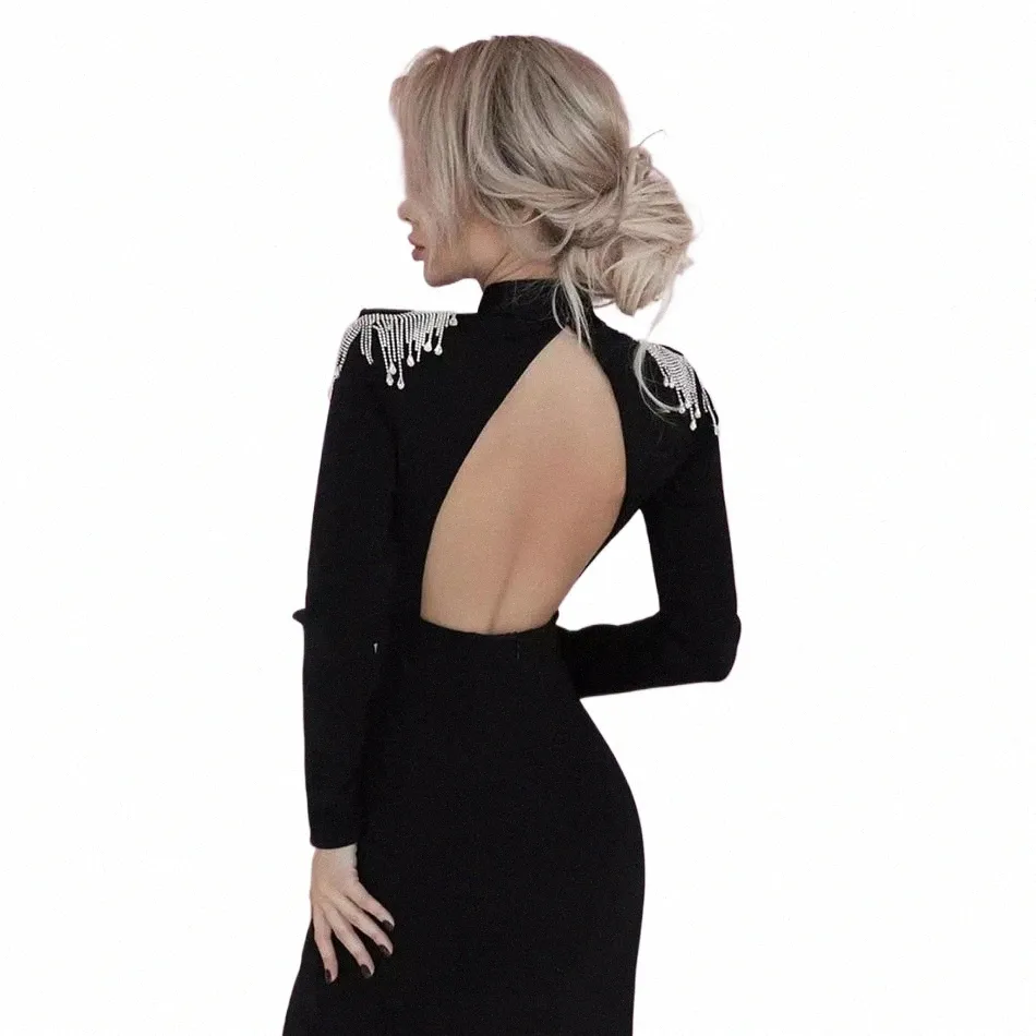 High neck bandage dress shop