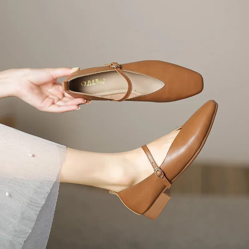 thumbnail image 2 of Dystralx Women Vntage Low Heel Mary Jane Oxford Shoes Closed Round 2 of 13