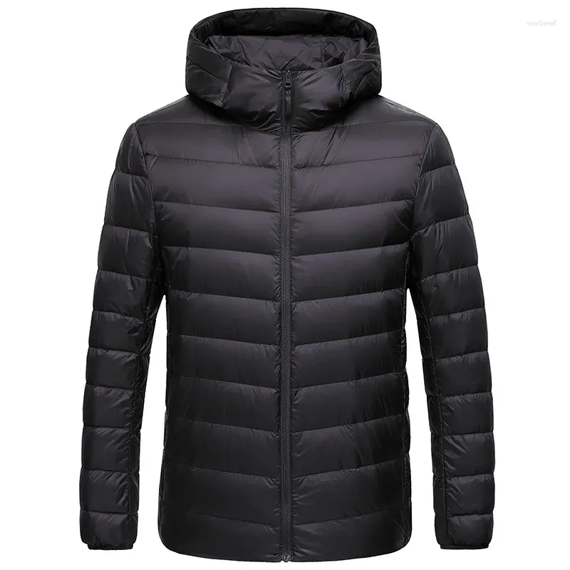 HOODED LIGHT DOWN ブラック M KENDRICK lustrous light down parka with hoodt (Black