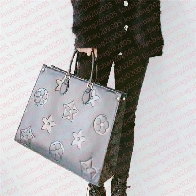Groß sparen beim Kauf von Große Modehandtaschen Luxurys Designer Bag On The  Go Embossed Flower Large Capacity GM MM Tote Bag Fashion Women Shoulder