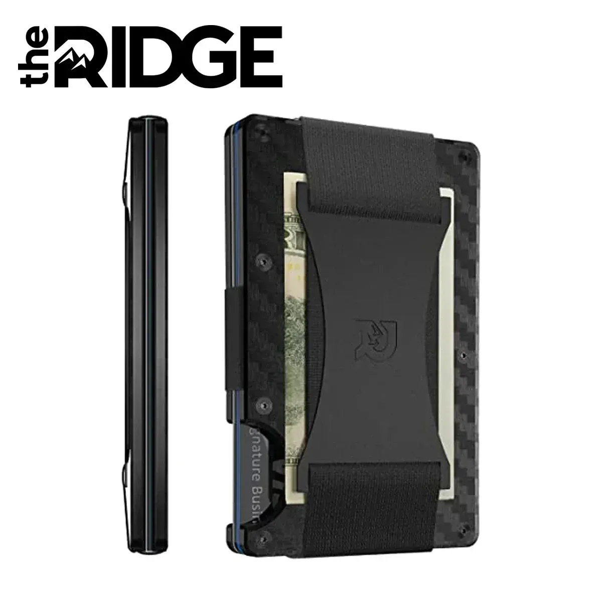 Ridge Carbon Fiber RFID-Blocking Minimalist Card Holder