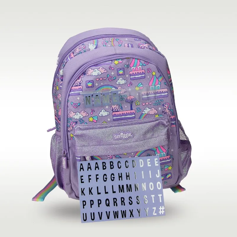 Smiggle パープル ユニコーン柄 ランチバック、ショルダーバッグ DHgate.com:Kids Unicorn Backpack - Cute Purple School Bag