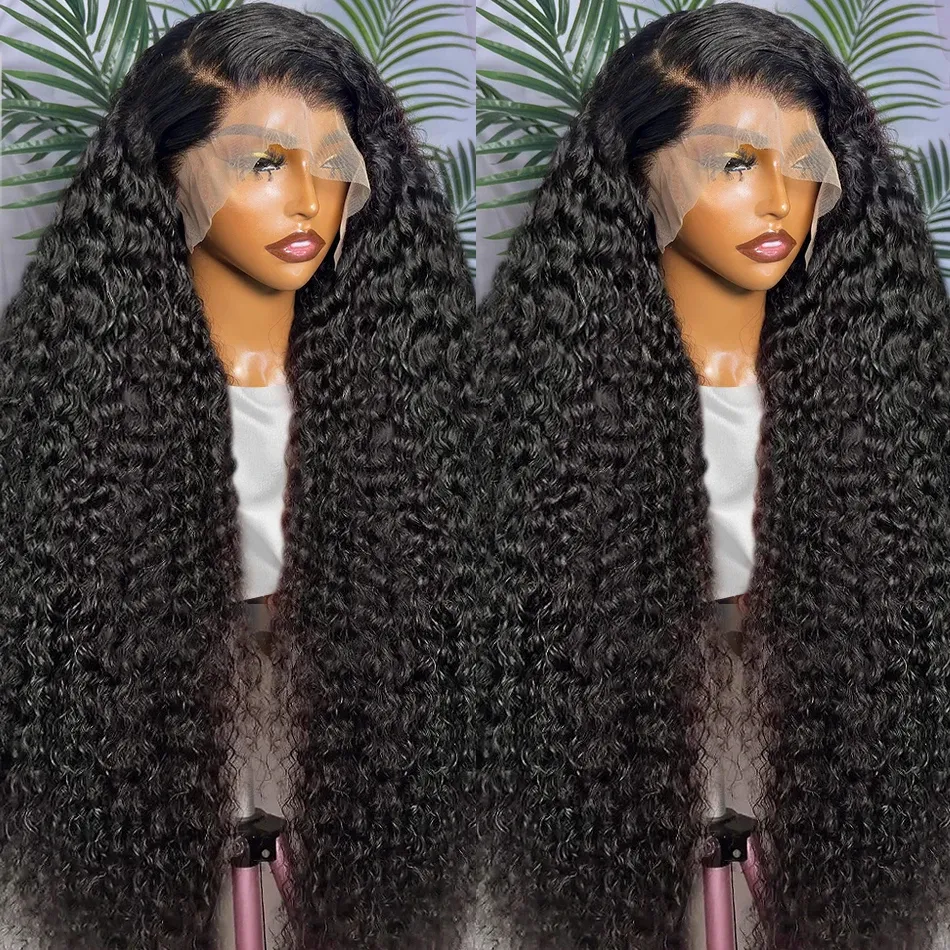 360 Deep Wave Human Hair Wig 13x4 Transparent Lace Frontal  display picture 3