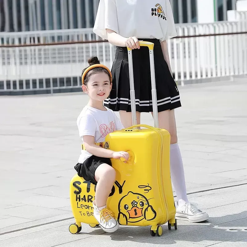Kids Cute Cartoon Suitcase Rideable Cabin Trolley Case 20 Inch Carry On Luggage For Children From Breezybackpack 294.11 DHgate.Com