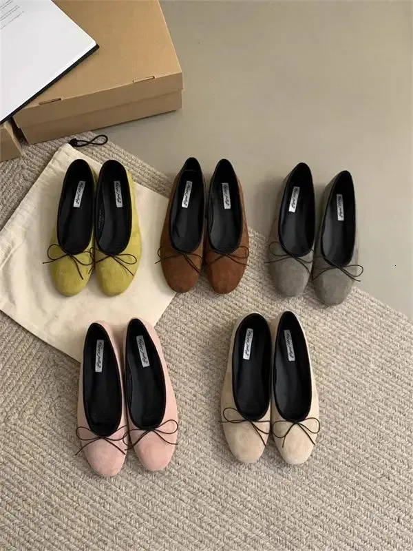 2024 Candy Colored Leather Ballet Flats For Women Soft Soled Casual Sweet Style From Longda007 25.84 DHgate.Com