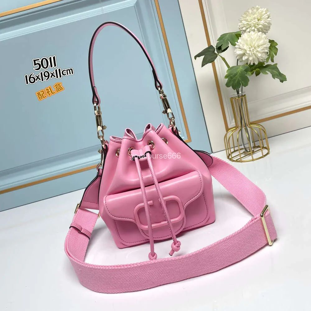 Drawstring Bucket Leather Designer Square Bag: Versatile, Small