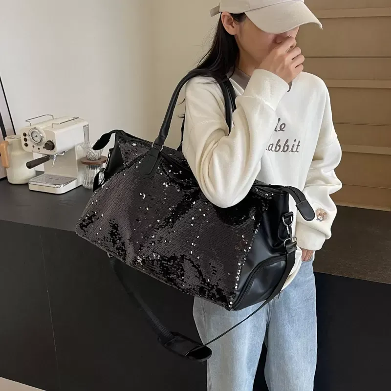 DHgate.com:Sparkly Sequin Shoulder Bag - Large Capacity