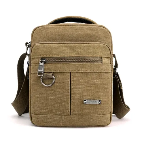 DHgate.com:Mens Casual Canvas Crossbody Shoulder Bag