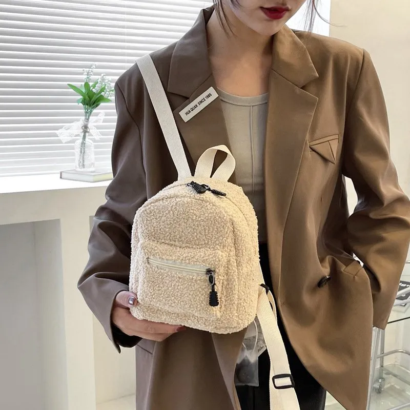 Small fluffy backpack clearance