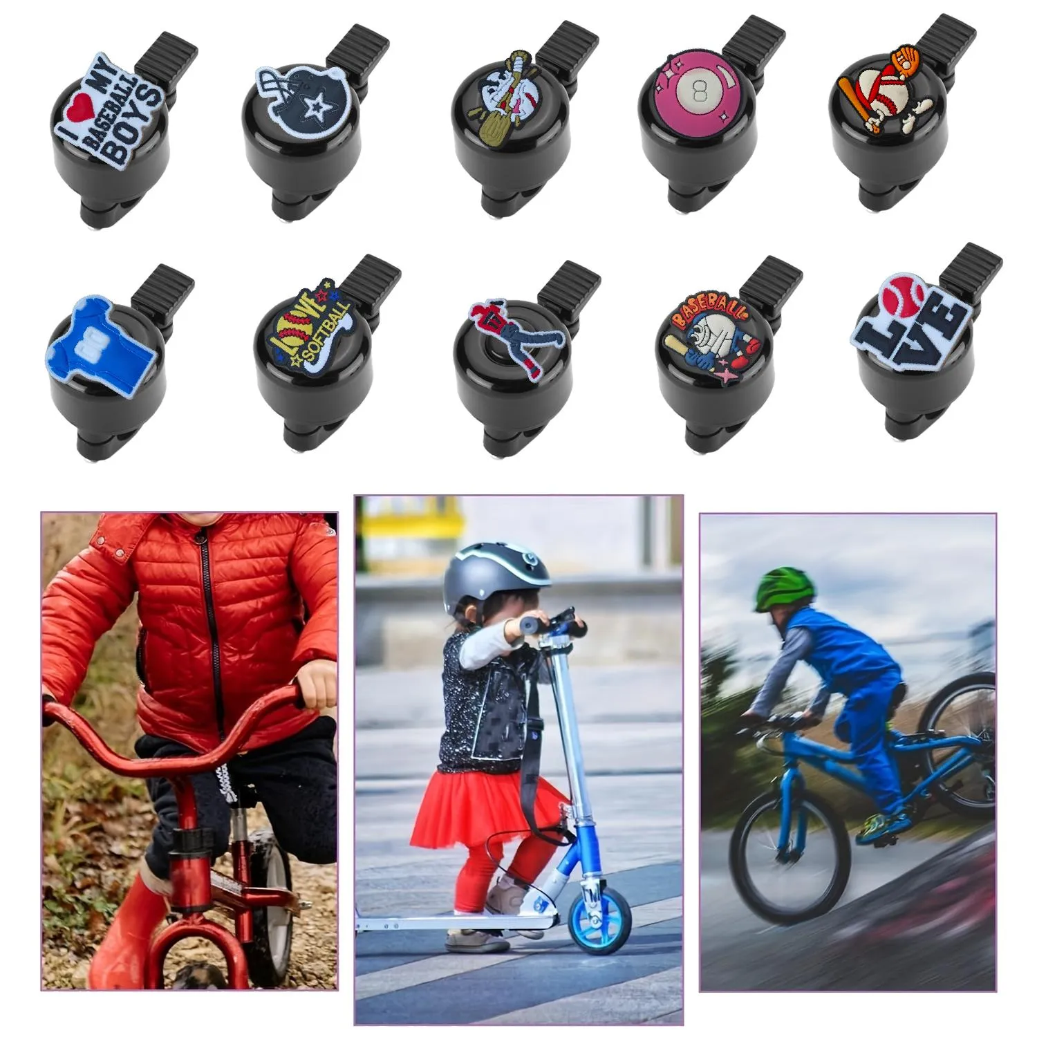 Small bike accessories bell Ring Safety Warning for Kids Cycling on Mountain and Road Bikes Motorcycle Parts and Accessories