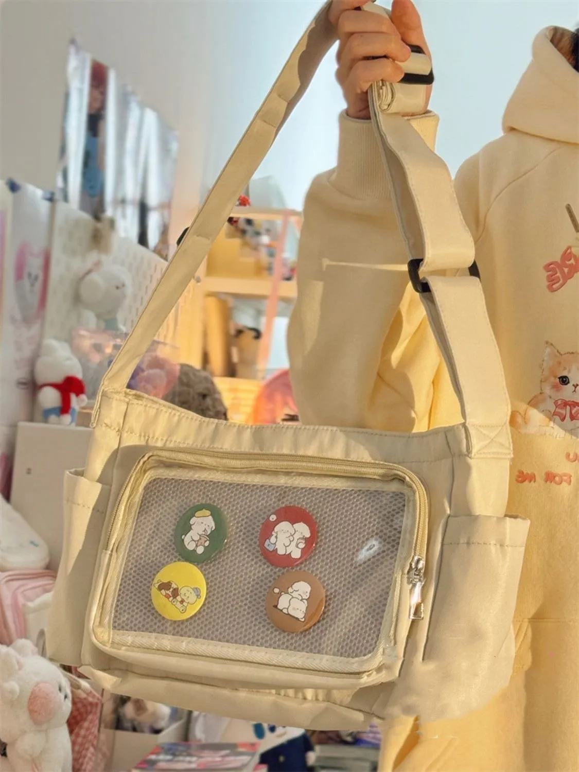 2024Transparent Ita Bag for Dolls - Japanese Collage Style