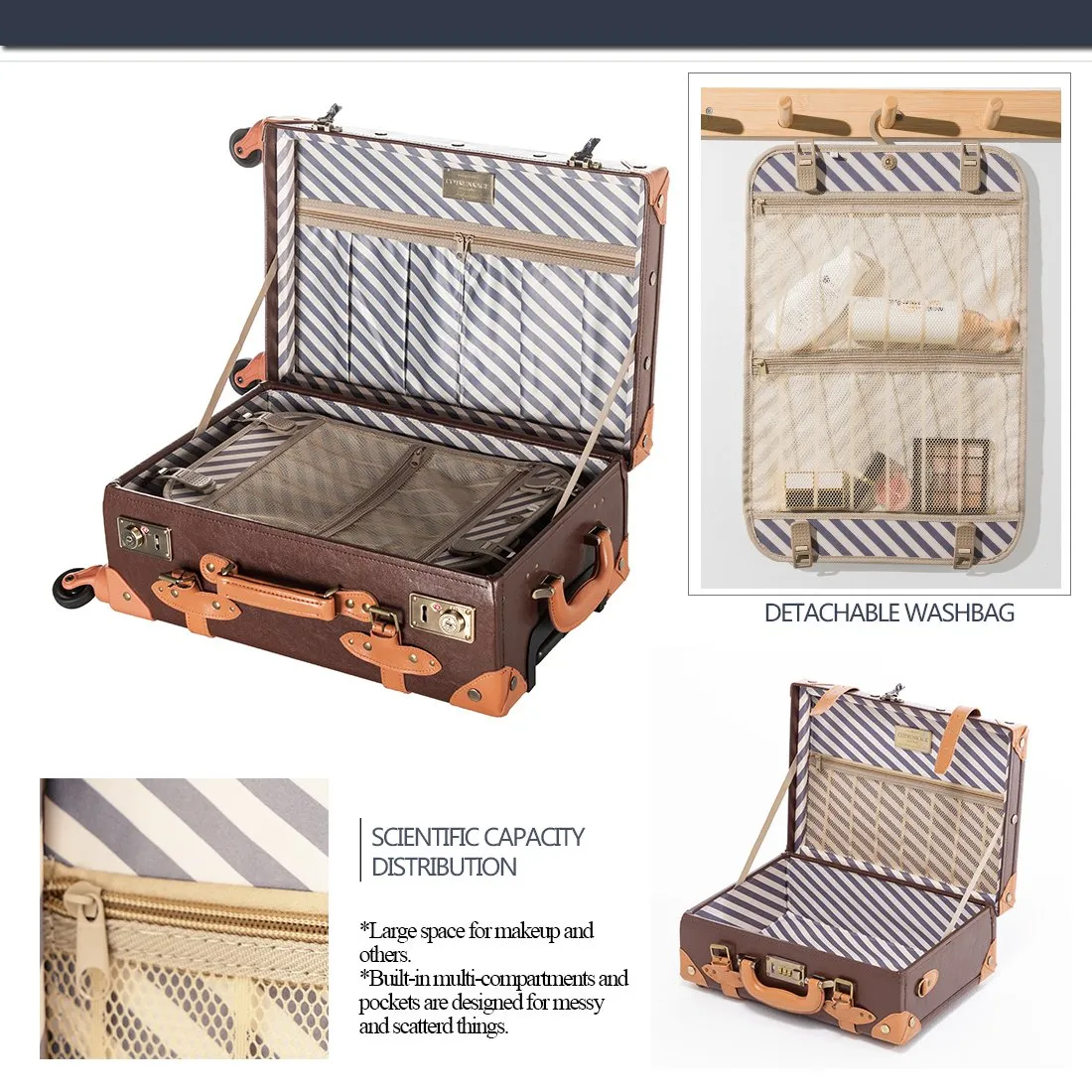 Amazon Unitravel Vintage Luggage Vintage Luggage Set For