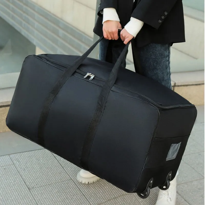 DHgate New Premium Foldable Travel Duffel Bag with Wheels Water Resistant Carry on Hand Luggage Bags Luggage Accessories