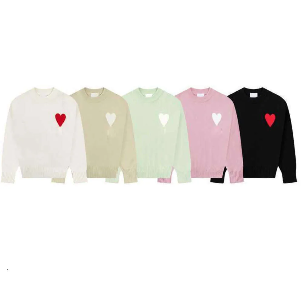Paris Designer Men s Sweaters 2024 De Coeur Love Jacquard Crew Neck Sweater Fashion Brand Streetwear 1116ess