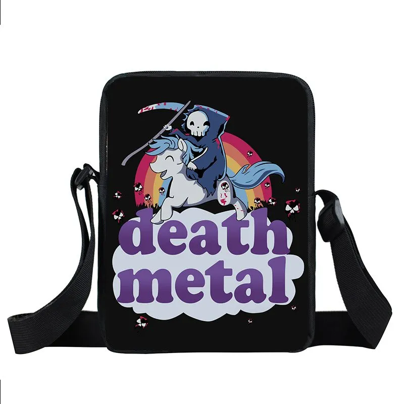 Cute Kawaii Grim Reaper Rides A Unicorn Rainbow Death Metal PopSockets PopGrip: Swappable Grip For Phones & Tablets