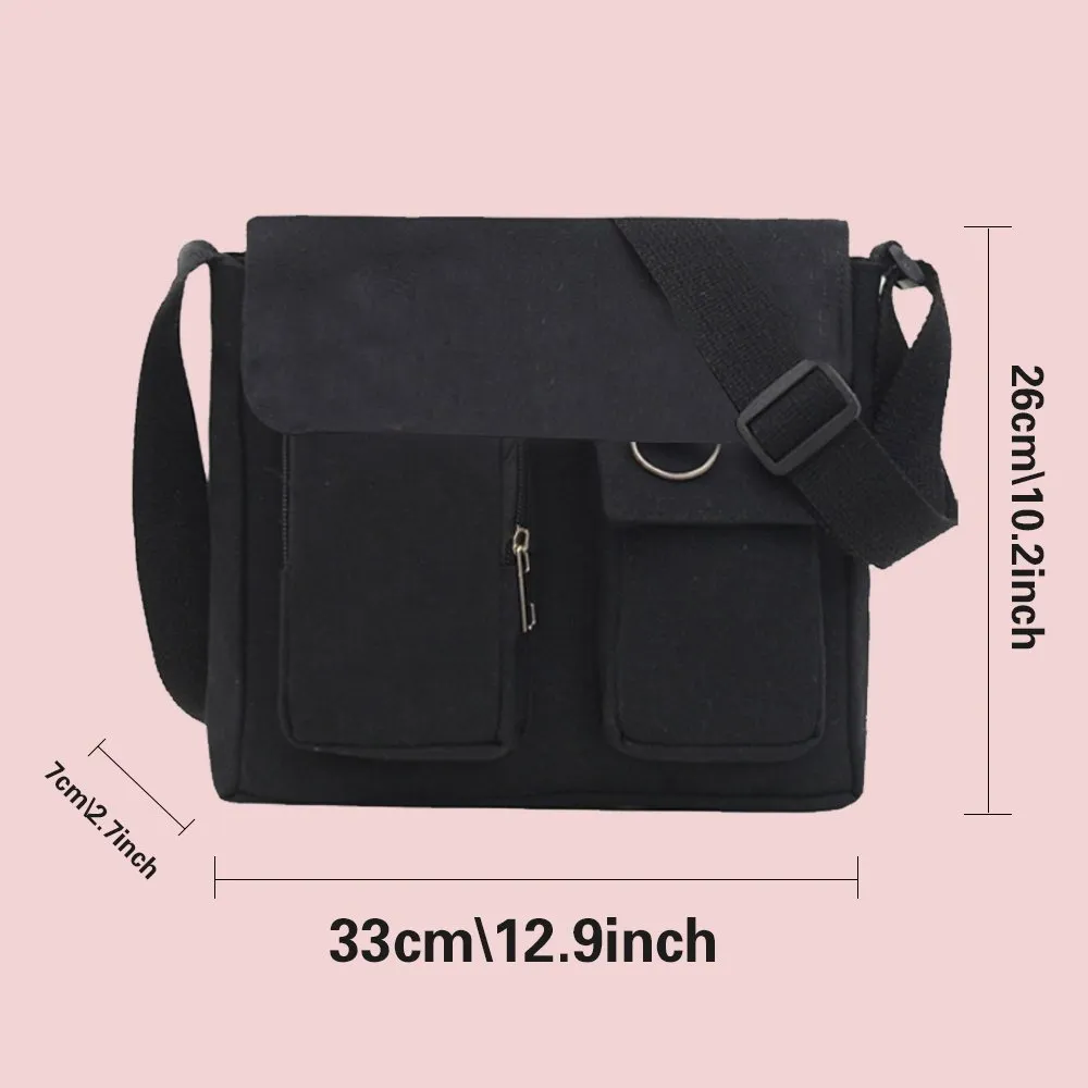 Canvas messenger bag women's hotsell