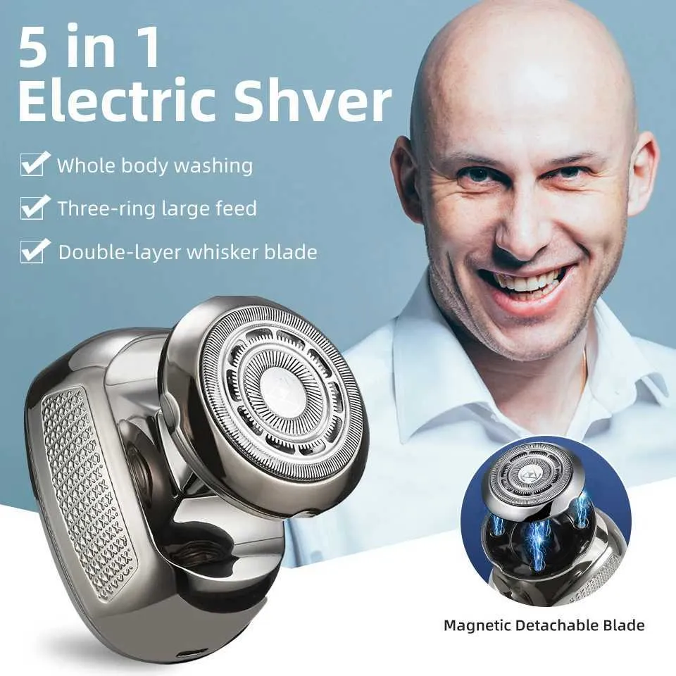 Electric Shaver Electric Shavers 5 In 1 Multifunctional Grooming Kit Mens Rechargeable Bald Head