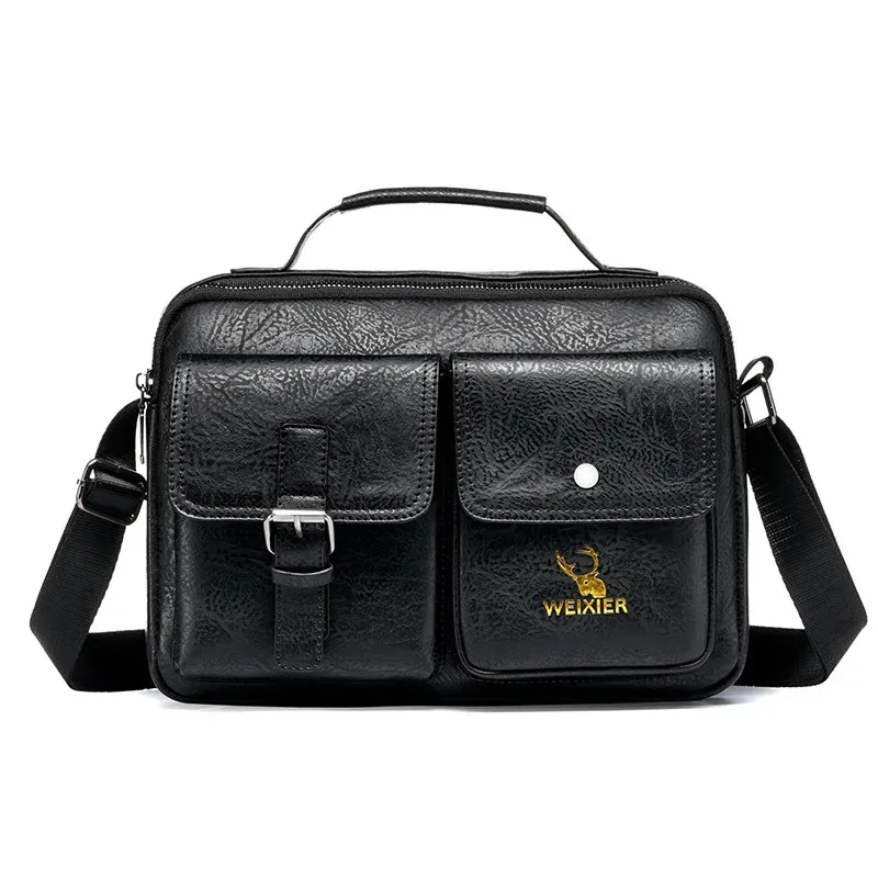Vintage Leather Messenger Bag for Men - Stylish Shoulder Bag