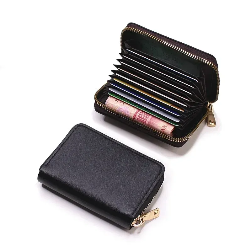 ★lemasque★ Palette Zipper Coin Business Card Holder Black DHgate.com:Premium PU Leather Credit Card Holder Zipper Coin