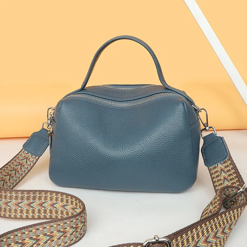 バッグ D&G Patchwork Leather Boston Bag DG Girls bag in patchwork denim and plain calfskin in Denim