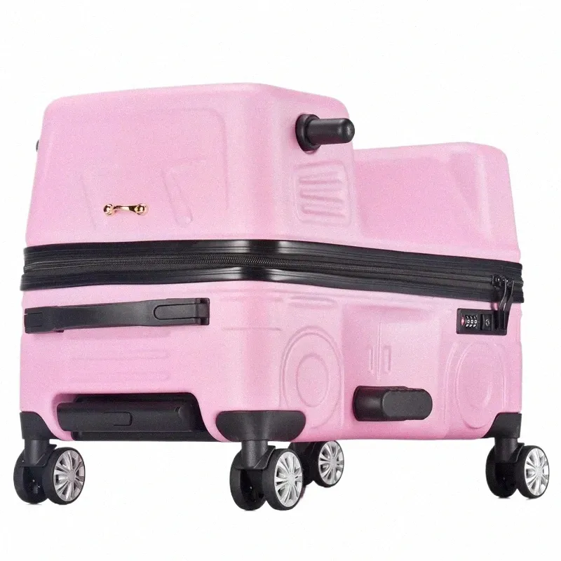 Valigia Rigida Raazeb Oro Rosa – Trolley 20/24/28 Pollici, Bagaglio A Mano, 4 Ruote - Foto 4