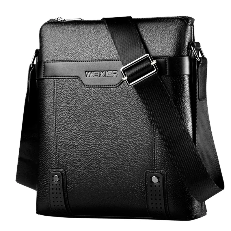 Weixier Vintage PU Leather Crossbody Messenger Bag for Men