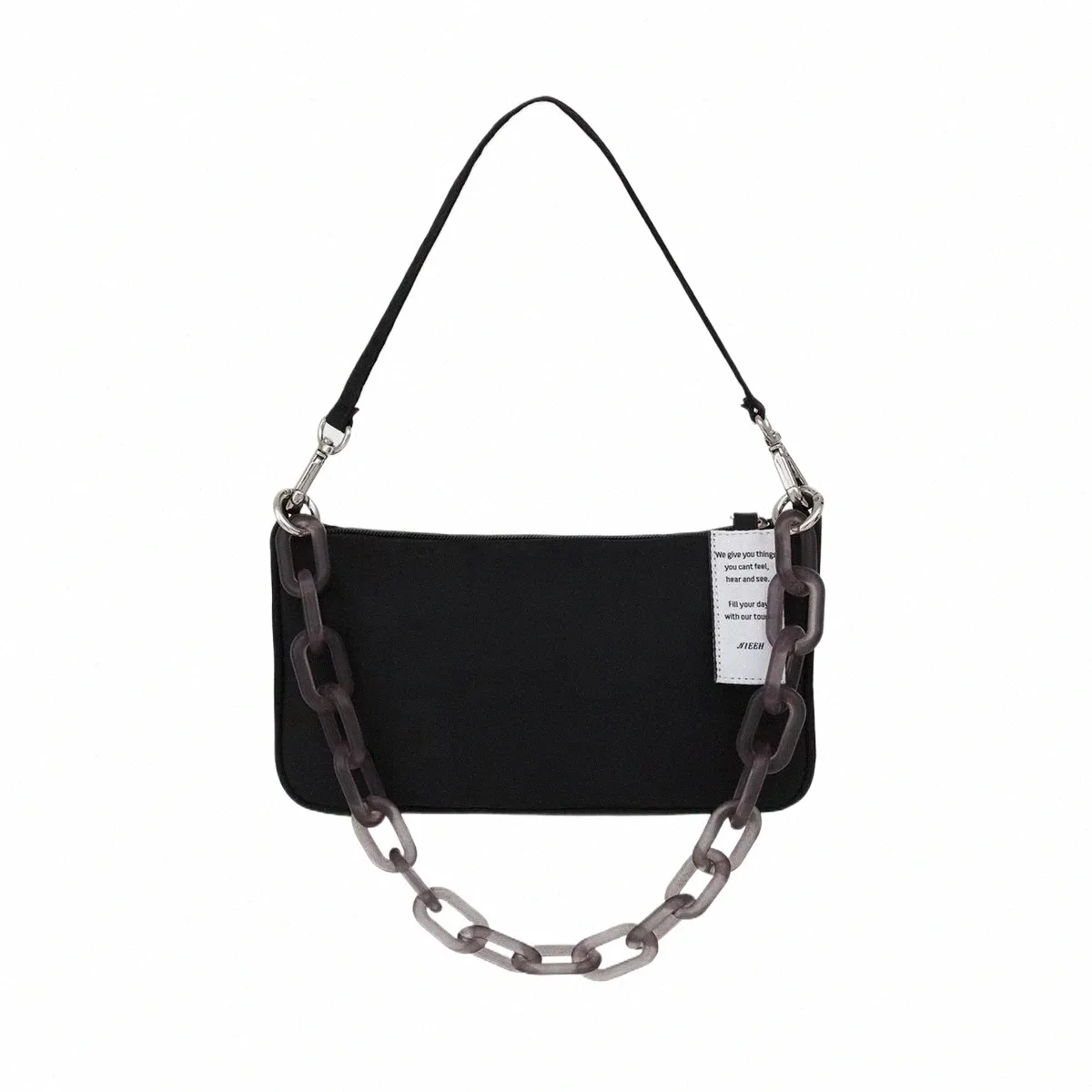 DHgate.com:nieeh Nyl Underarm Bag in Black: Korean Jennie