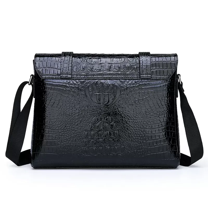 DHgate Mens Alligator Pattern Leather Crossbody Bag Vintage Casual Messenger Shoulder Handbag Bags Luggage Accessories