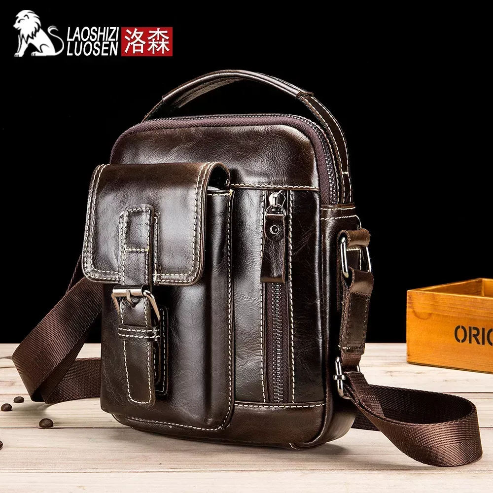DHgate.com:Genuine Leather Crossbody Bag for Men - Stylish