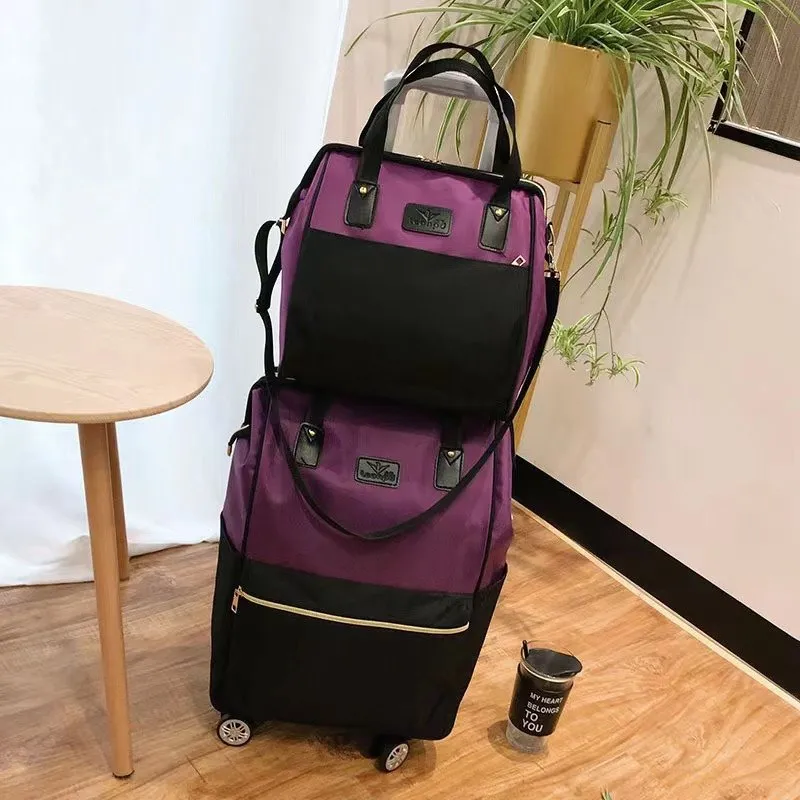 2024 NewLarge Capacity Waterproof Oxford Cloth Travel Luggage Duffle Trolley Backpack Suitcase With Wheels From Easecarry 103.1 DHgate.Com