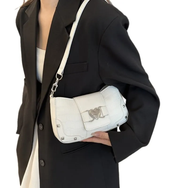 2024Womens Armpit Shoulder Bag, Casual PU Leather Small
