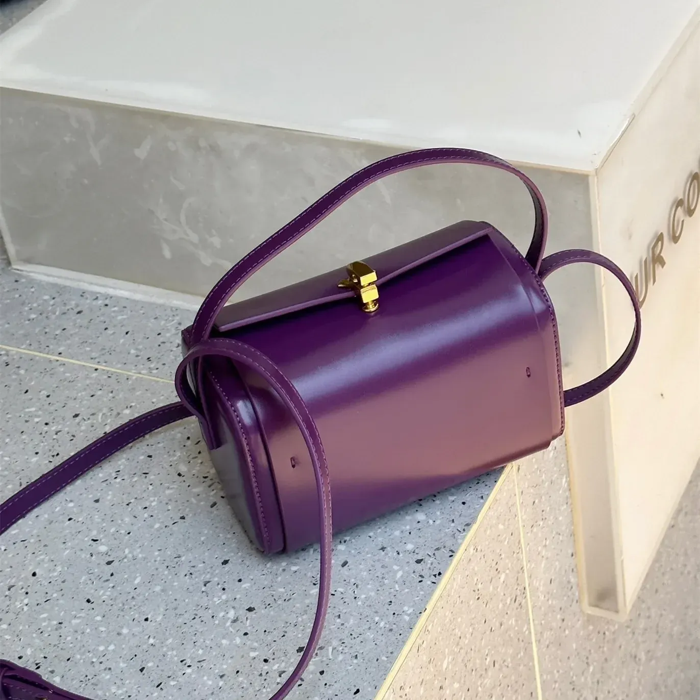 Amethyst Purple Coach Originals Turnlock Shoulder Bag Coach Rare