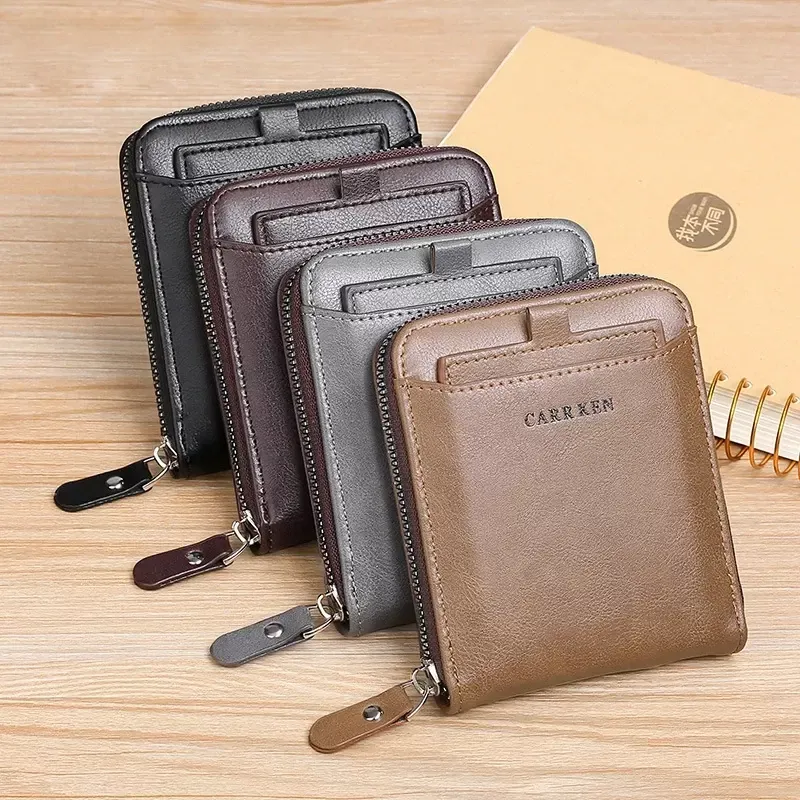 DHgate.com:Genuine Leather Wax Oil Skin Mens Wallet, Short