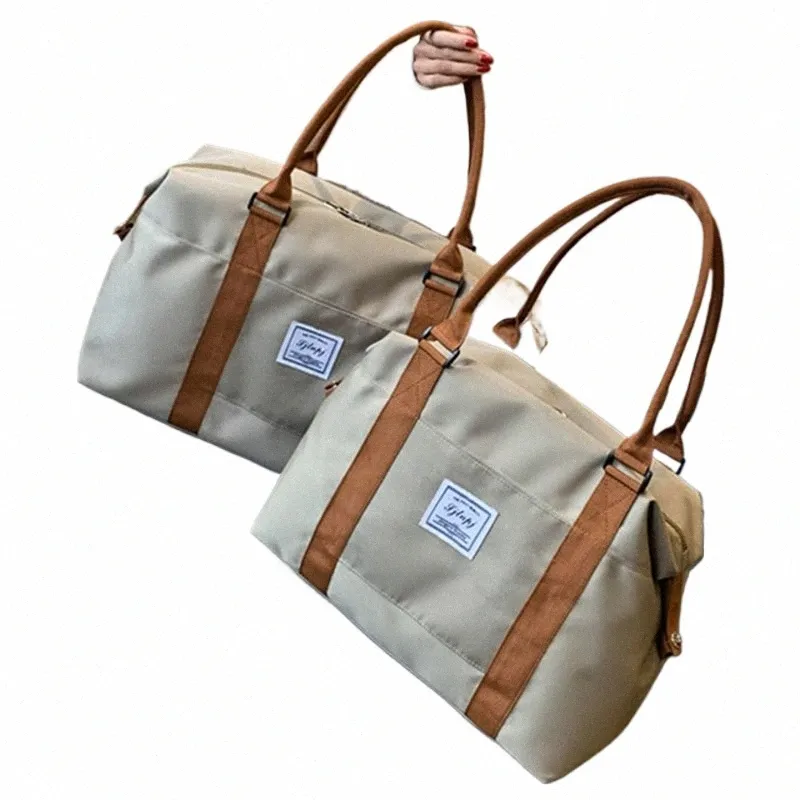 DHgate Waterproof Canvas Travel Tote Bag for Women Stylish and Durable Overnight Shoulder Handbag Bags Luggage Accessories