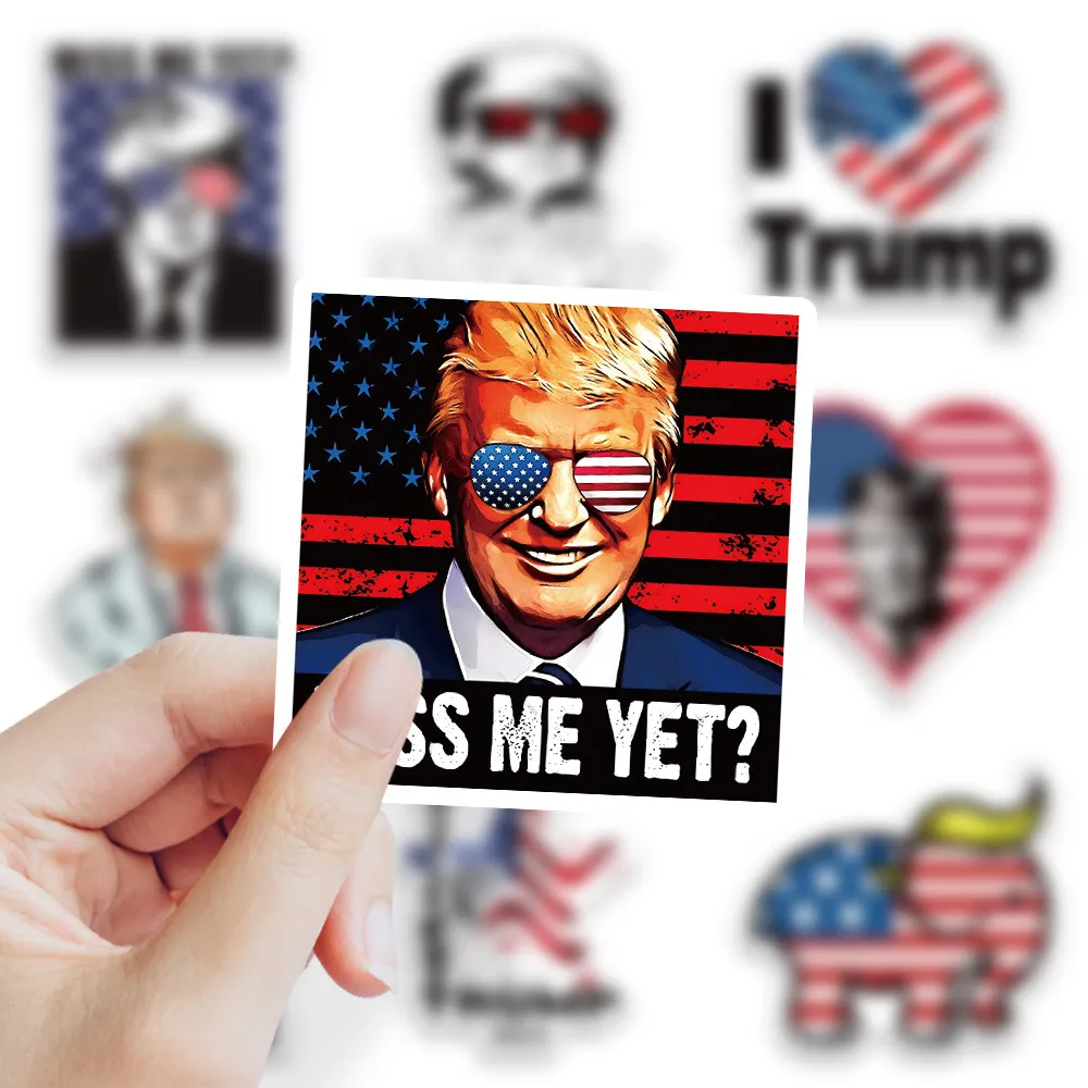 2024 Trump Stickers Skateboard Refrigerator Tool Box Decoration Sticker ...