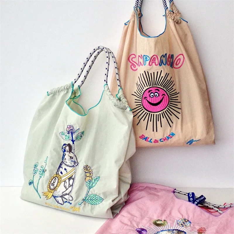 ショルダーバッグ・ポシェット Natural embroidery triangle shoulder bag Natural DHgate.com:Japanese Embroidered Canvas Shoulder Bag - Cute