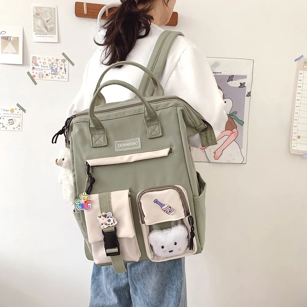 Kawaii School Backpack For Teen Girls | Cute Aesthetic Backpack With Pins | 13L Capacity, Lightweight - View #4