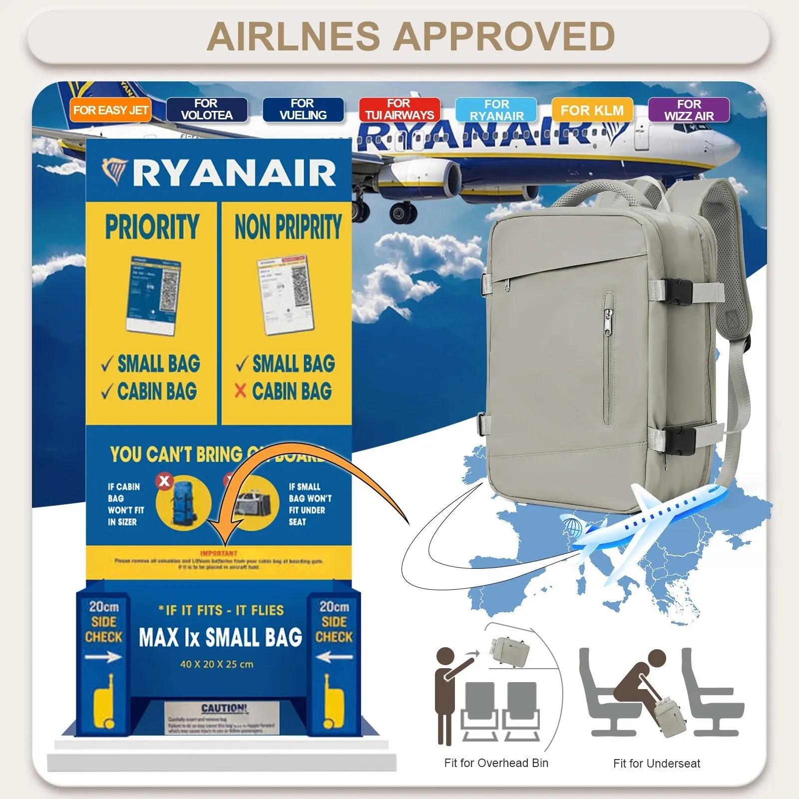 Backpack ryanair cabin baggage online