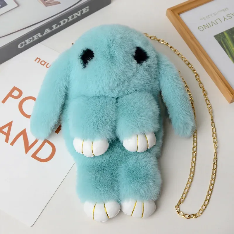 Cute Bunny Shoulder Bag - Fluffy Plush Backpack, Kawaii