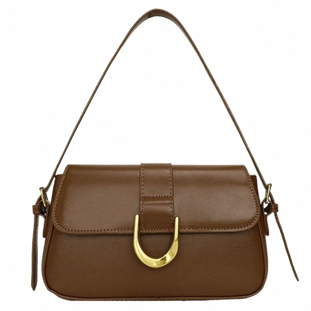 Women s Retro PU Leather Shoulder Bag Solid Color Zipper Satchel Handbag for Daily Use and Versatile Dating