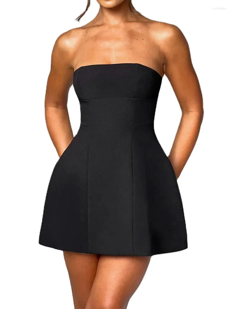 summer dress mini flowy Loose Solid Sleeveless Party Mini Dresses main image 0