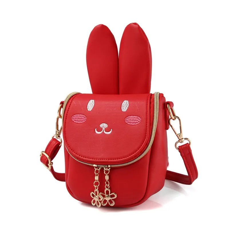 Cute Rabbit Shoulder Bag for Girls - Kids PU Leather