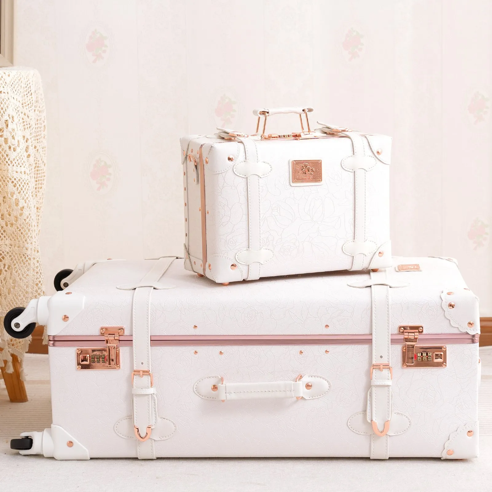 luggage set with train case