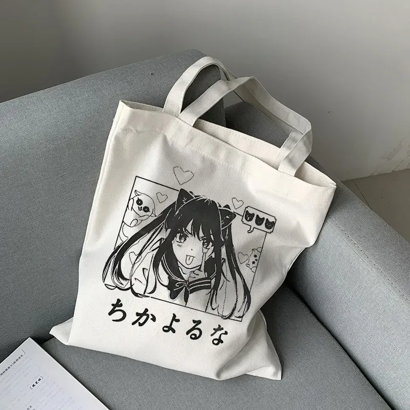 ◎YURT◎★人気★Panier canvas bag (2color) DHgate.com:Kawaii Anime Y2k Canvas Bag - Cute Japanese