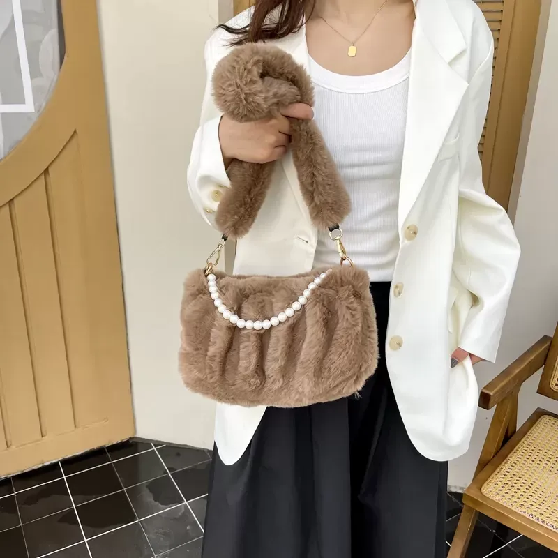 Faux fur crossbody bag hotsell